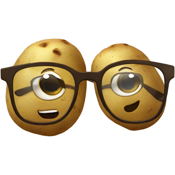 potato with glasses emoji