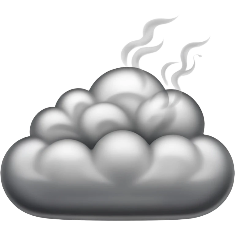 lot of smoke coming through food emoji