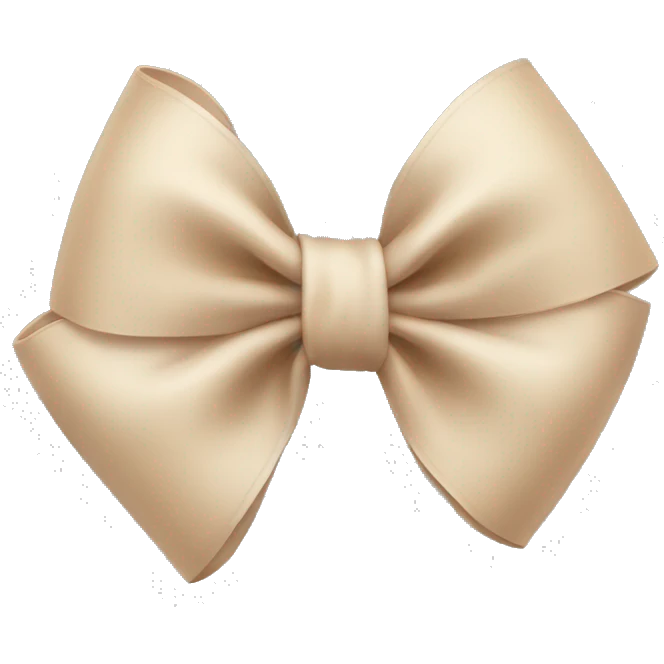 Cute beige bow emoji