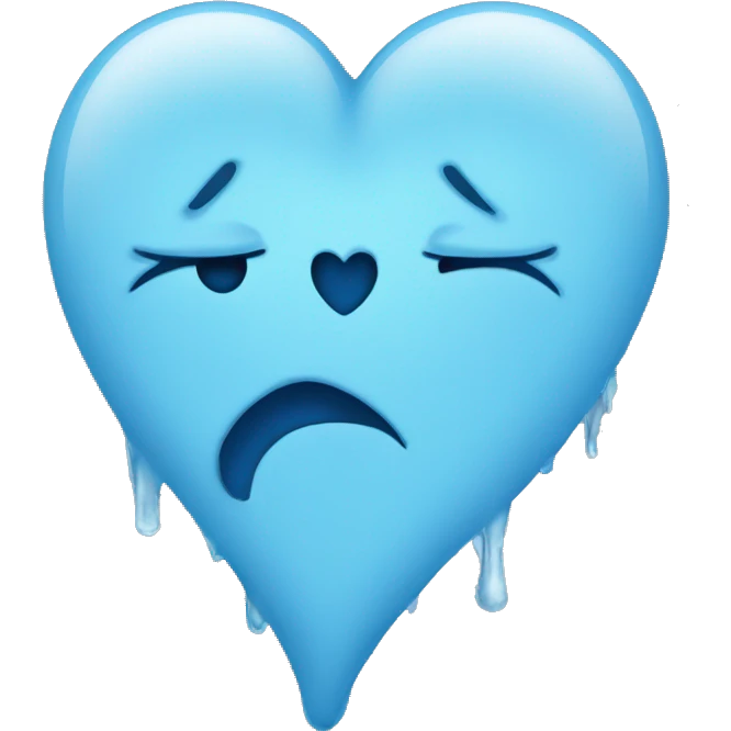 cold blue heart  emoji