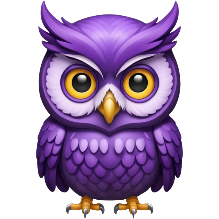 Purple owl emoji