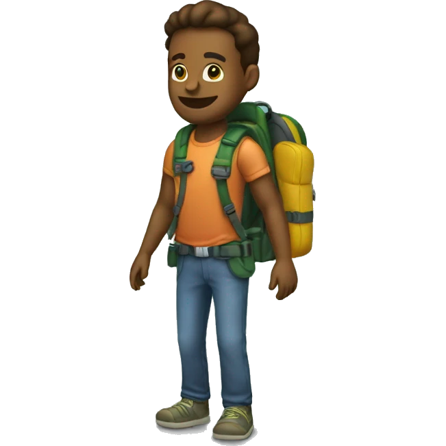 generate me a backpack, that is fully in this color #ffc300, and make it has shadows, but shadows have to use this color code #1e1e1e emoji