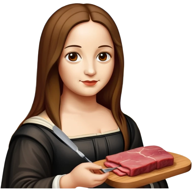 monalisa painting a SPAM meat portrait landscape  emoji