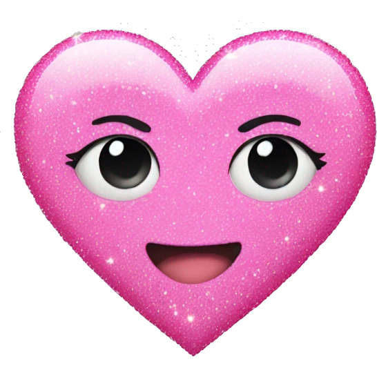 Pink sparkly heart emoji