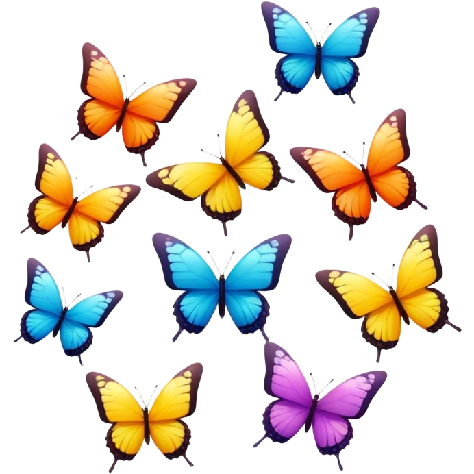 Group of butterflies  emoji