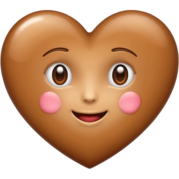 Can you do an iphone heart emoji but a hazel-brownish color  emoji