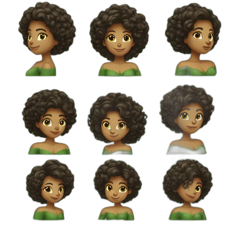 Sofia: corpo esguio, pele branca, cabelos morenos. Beleza e carisma únicos, presença irresistível, corpo inteiro, usando um vestido médio verde emoji