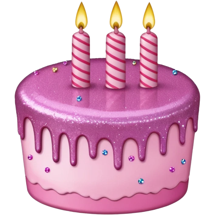 Glitter Pink Cake emoji