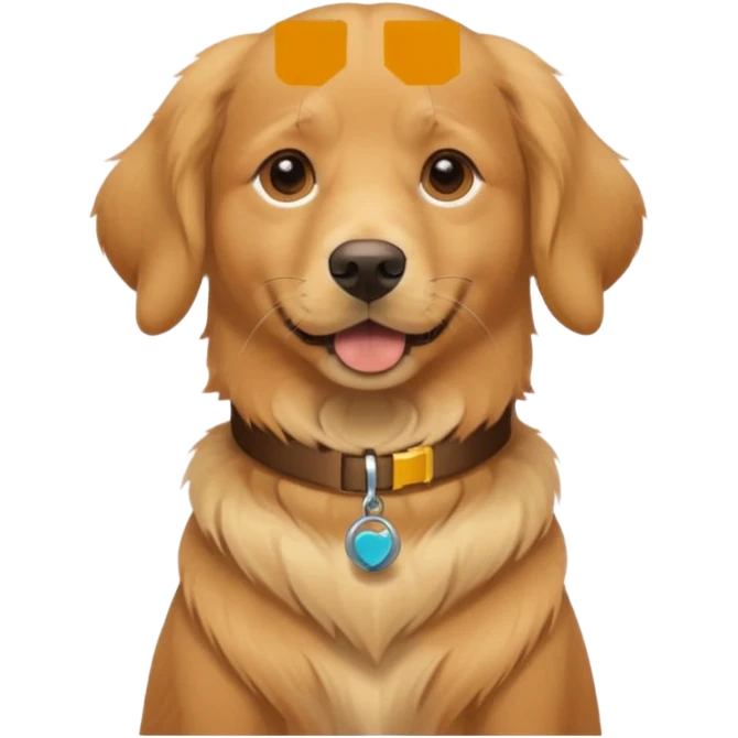 dog with a collar and a small whistle above emoji