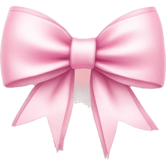 super cute light pink bow emoji