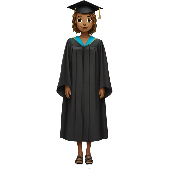 Girl graduation gown emoji