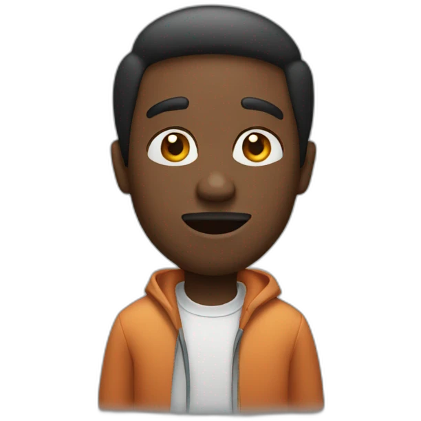 black man shrugging emoji