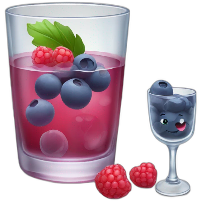 vodka with berries in rocks glass emoji