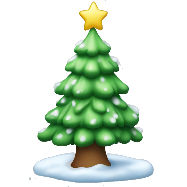 Christmas snow tree emoji