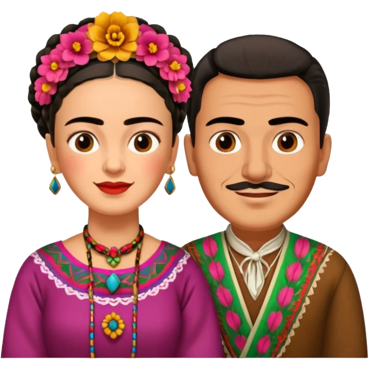 Frida Kahlo with husband emoji