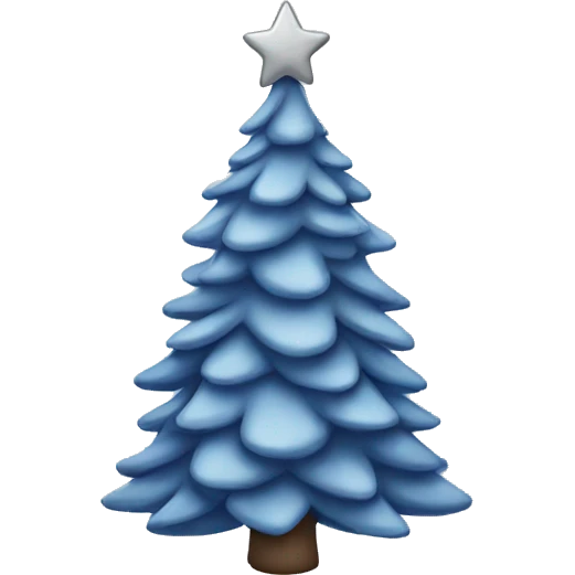 Blue grey Christmas tree emoji