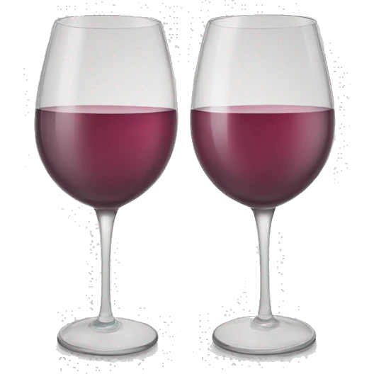 2 wine glasses doing cheers emoji
