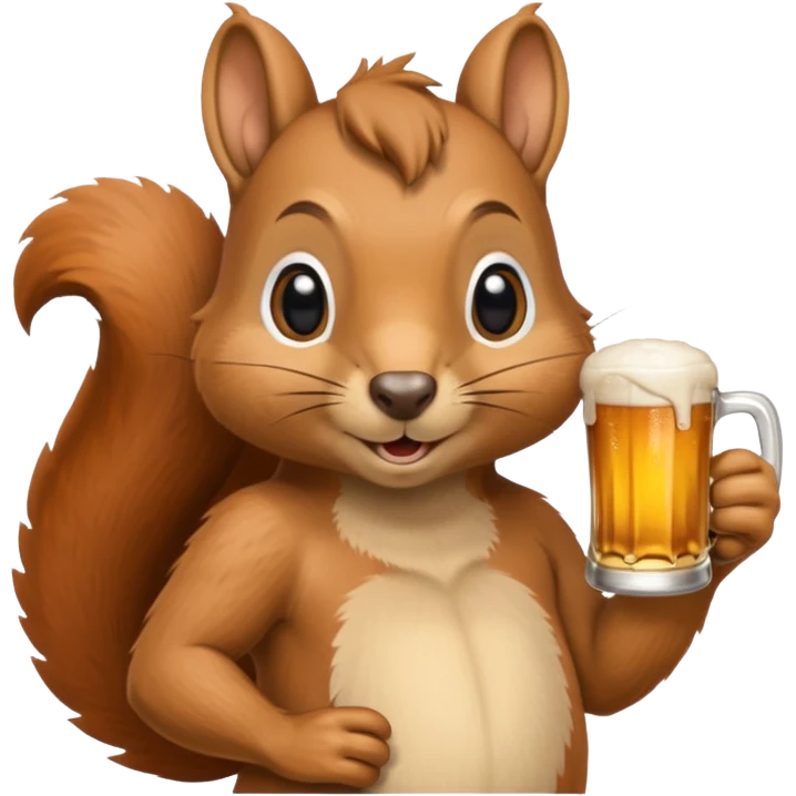 Has a  Teodoro la ardilla con una chela emoji