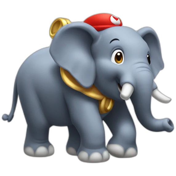Mario éléphant emoji