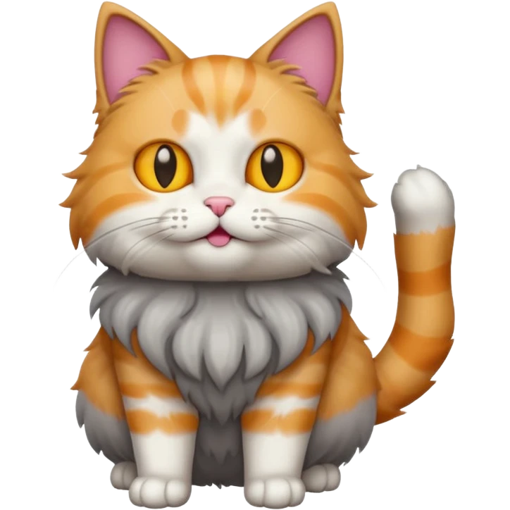 full body view cat emoji