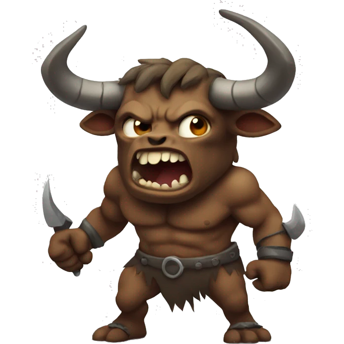 Scary minotaur emoji