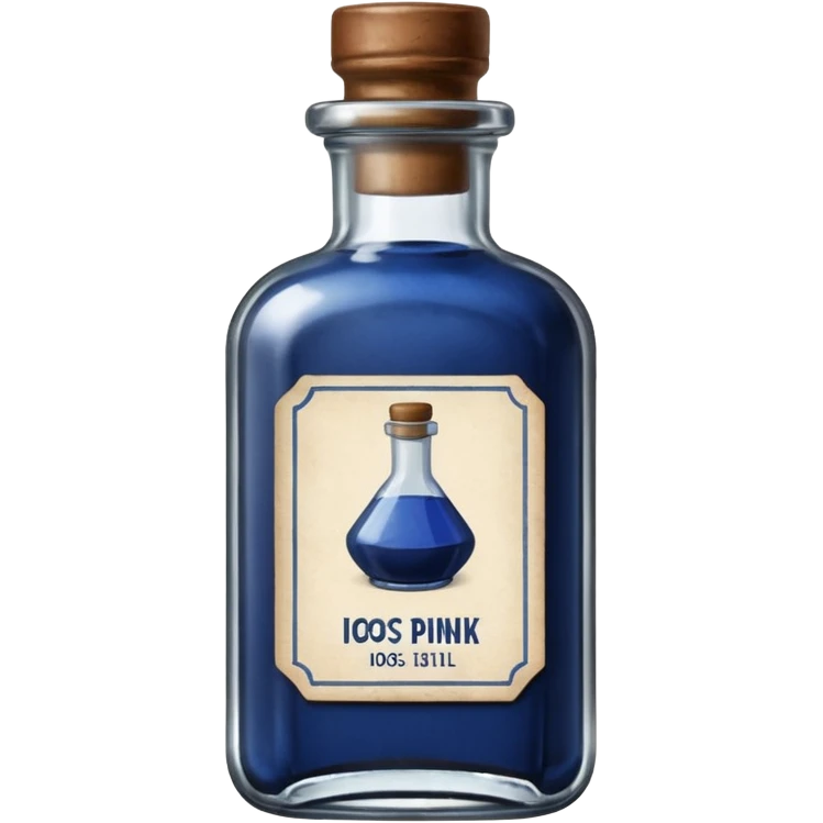 Ink bottle with label
 emoji