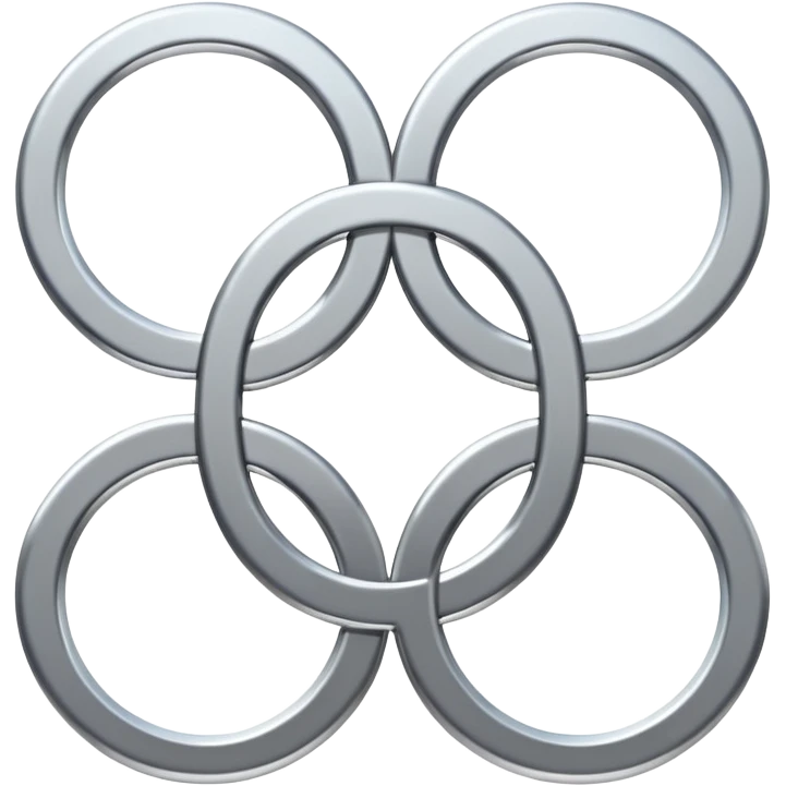 4 circles that looks like audi logo emoji