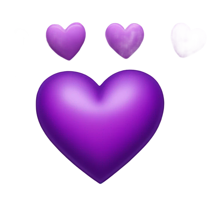 A Purple Heart with small Purple Hearts around it emoji