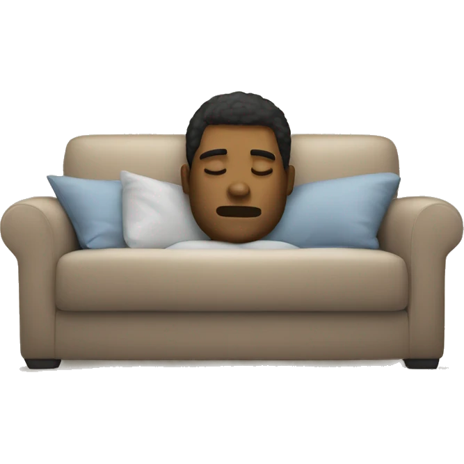 Guy napping on couch emoji
