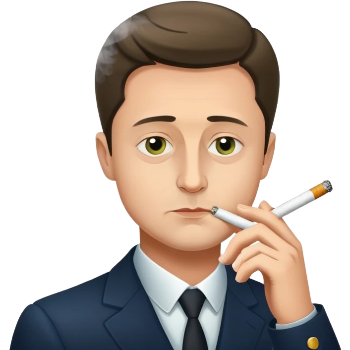 Зеленский курит сигарету emoji