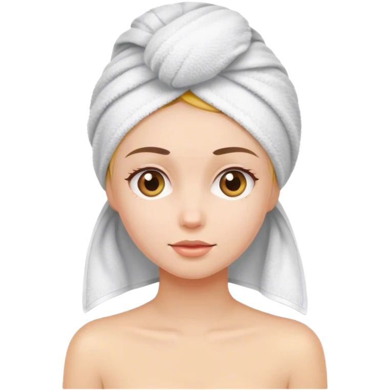 girl with a towel on her head emoji