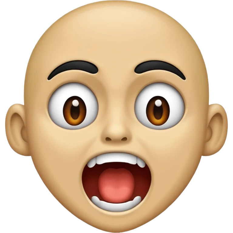 Someone screaming as loud as they can, make it skin color and no other stuff on it emoji