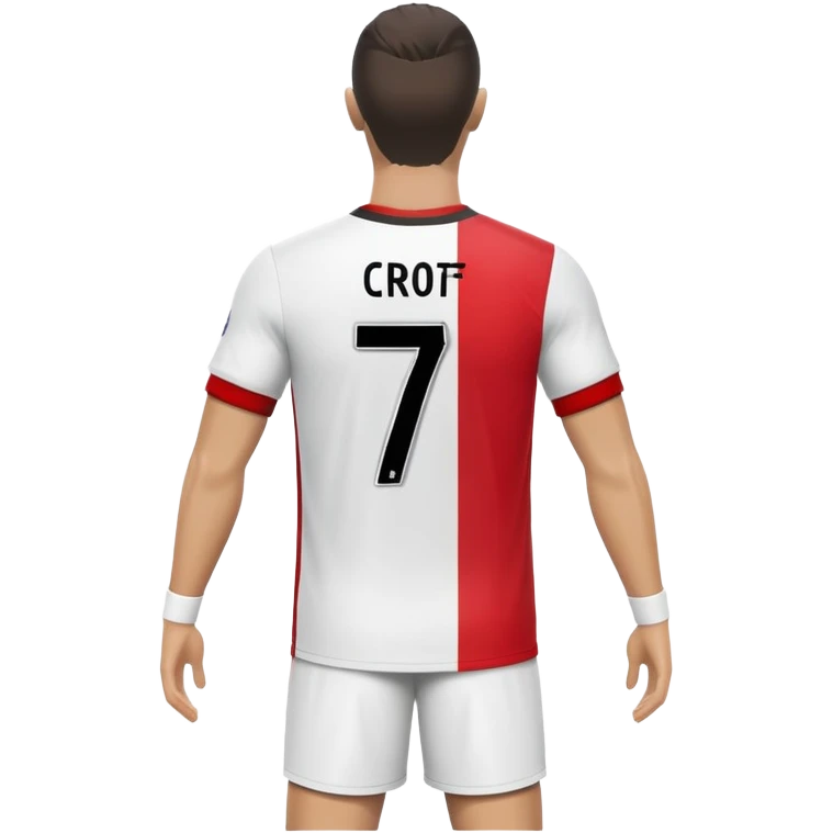 soccer jersey with number 7 and CR7 text emoji