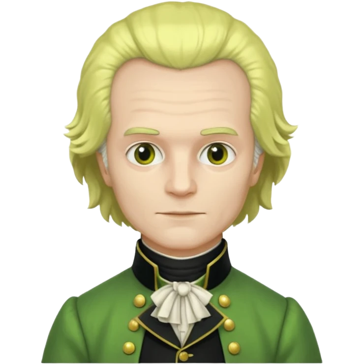 Maximilien Robespierre in a green and yellow gown emoji