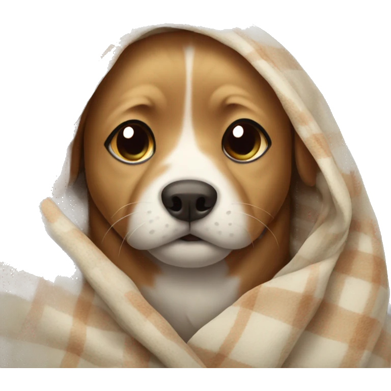 dog in blanket emoji