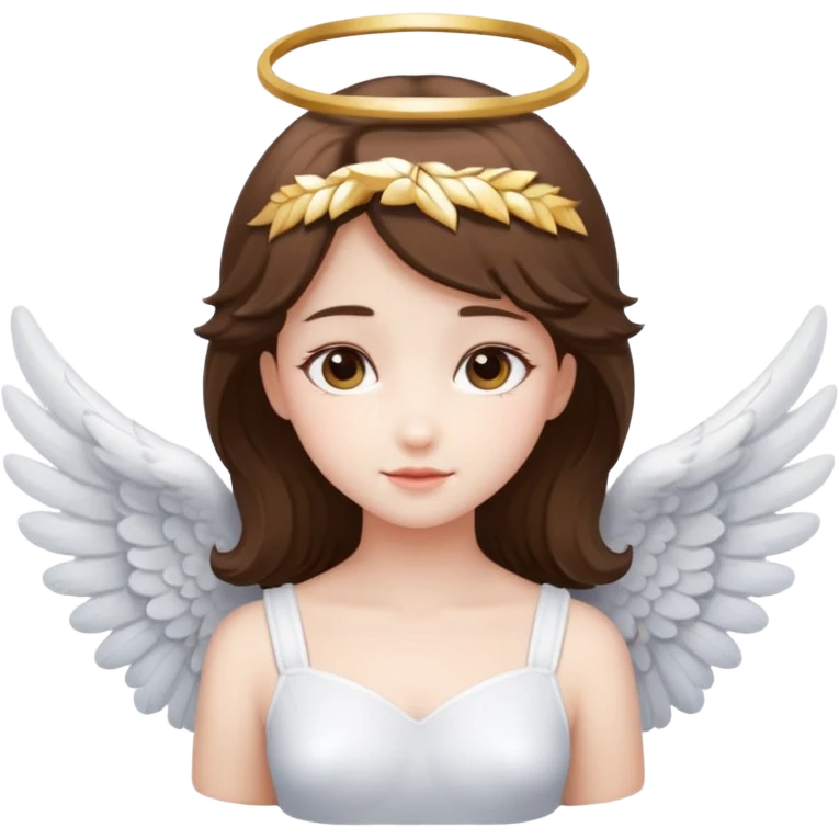 Cute girls with angel wings emoji