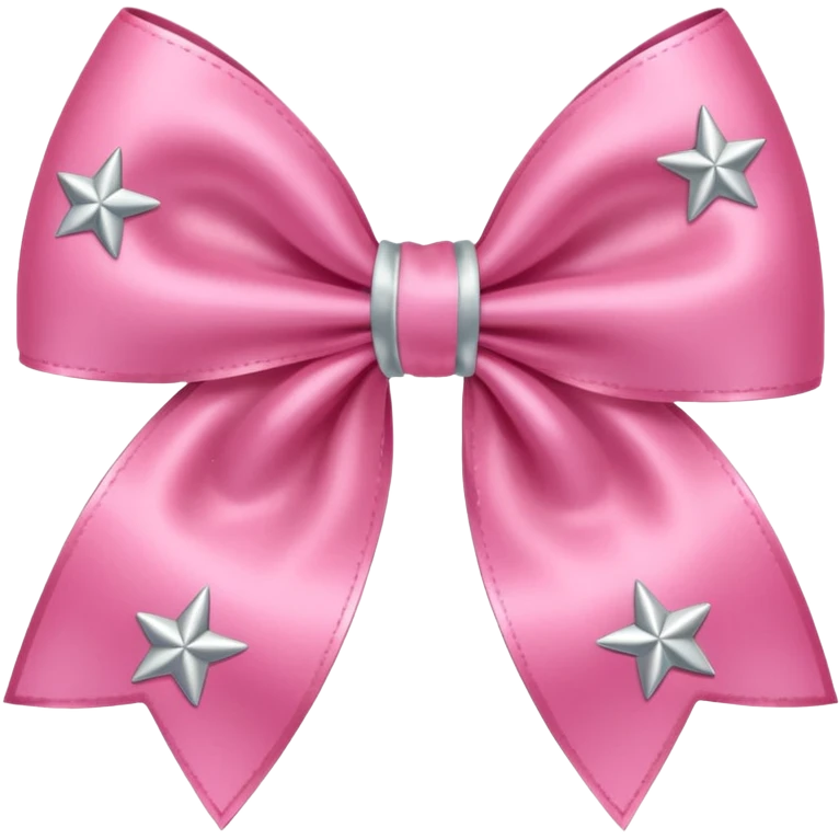 Pink bow with stars emoji