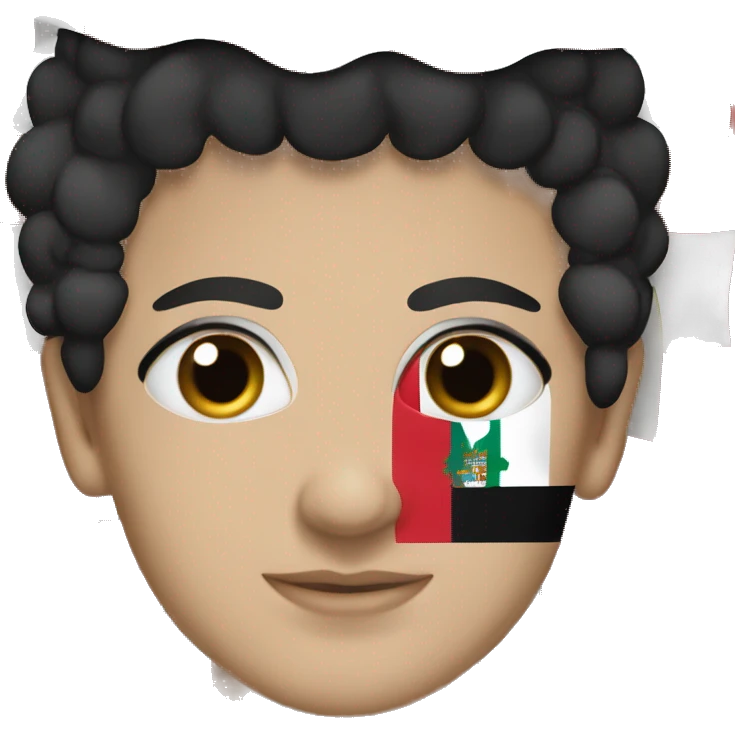 Sardinia flag with black heads emoji