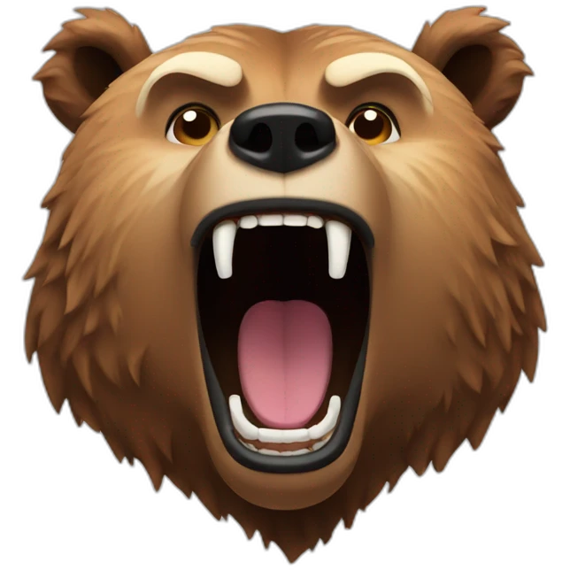Grizzly Bear Roaring emoji