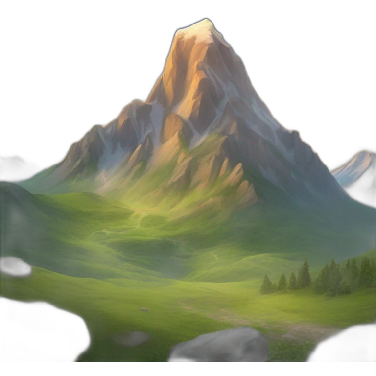 soleil derrière une montagne emoji