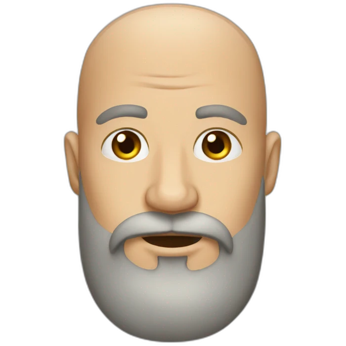 bald man with long beard emoji