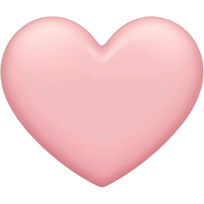 Light pink mattee iphone effect heart emoji