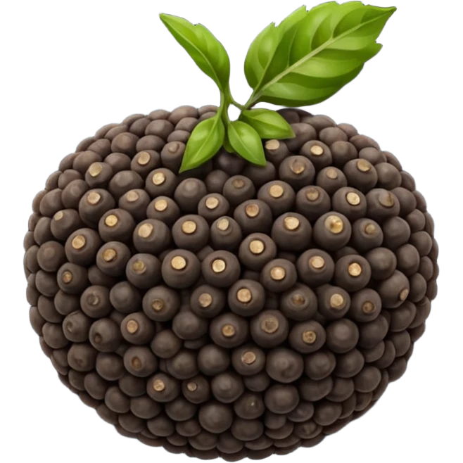 one single black pepper emoji