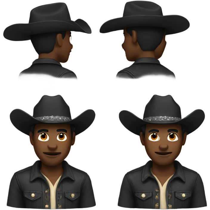 black cowboy emoji