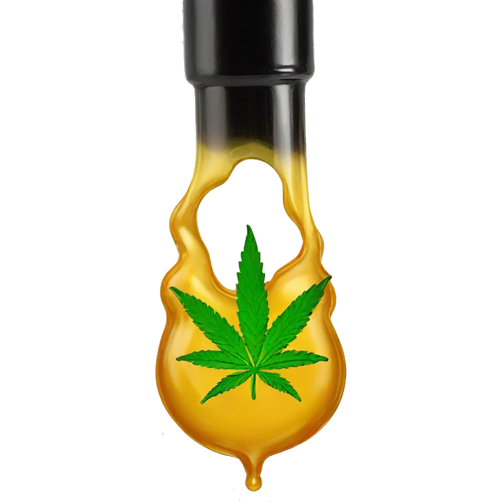cannabis rosin dripping from a press emoji