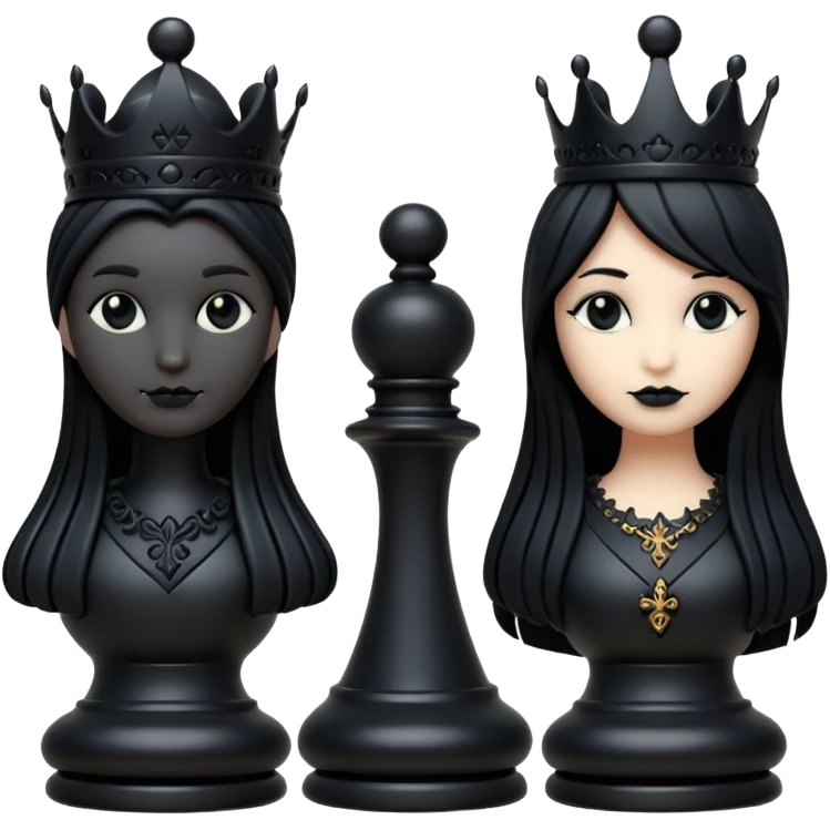 goth black chess piece emoji