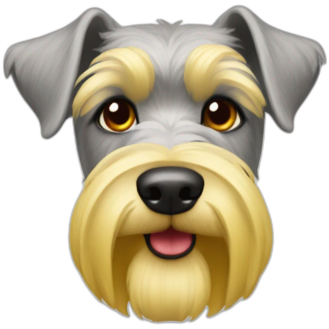 Yellow hair schnauzer with red nose  emoji