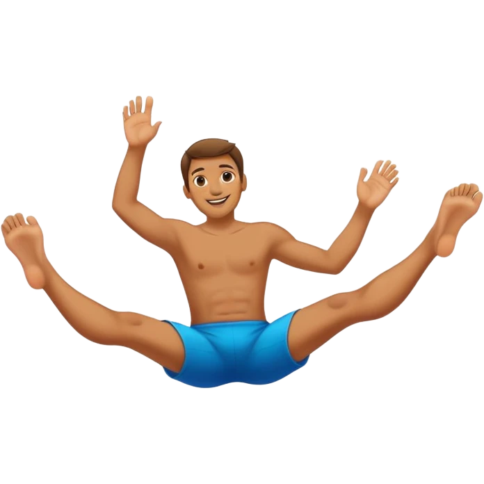 Happy and feet in the air emoji