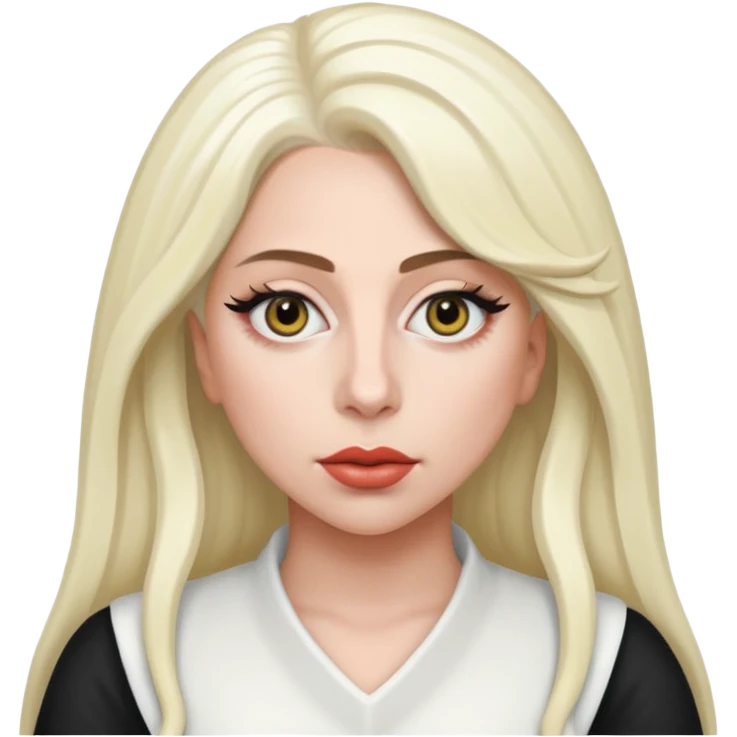 lady gaga in white emoji