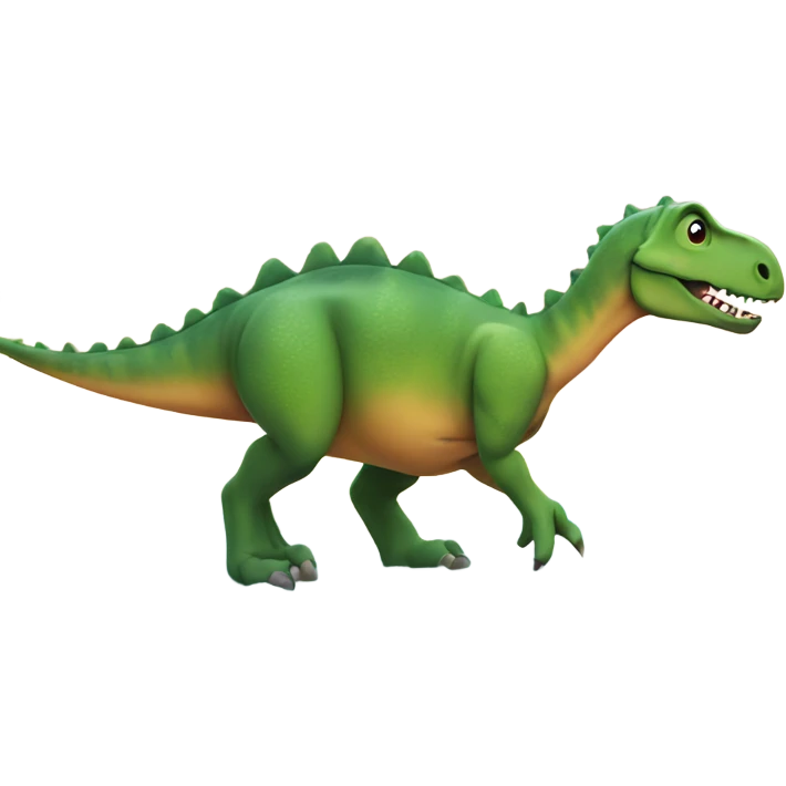 A dinosaur at a beach emoji